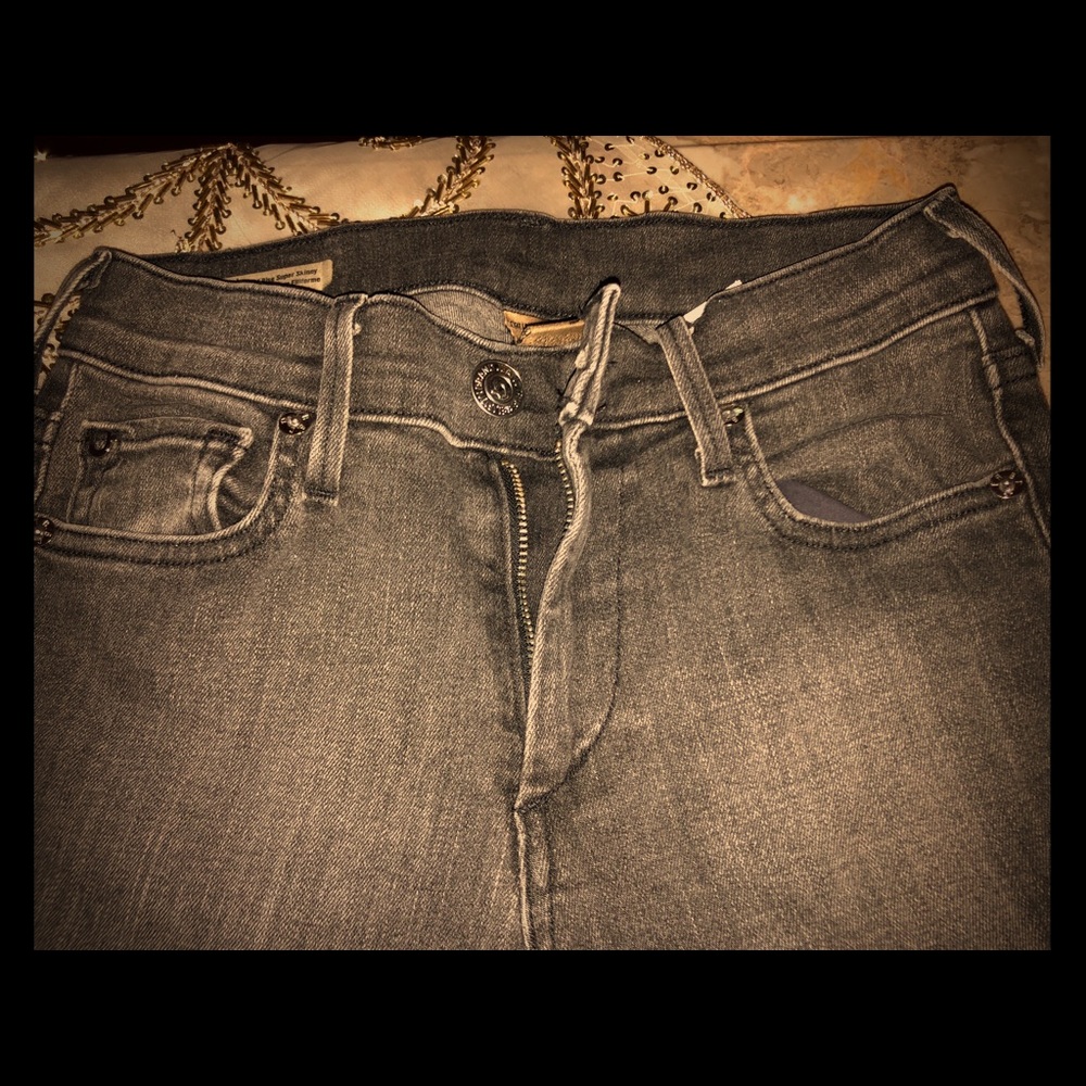 True religion grayish black stretch jeans size24